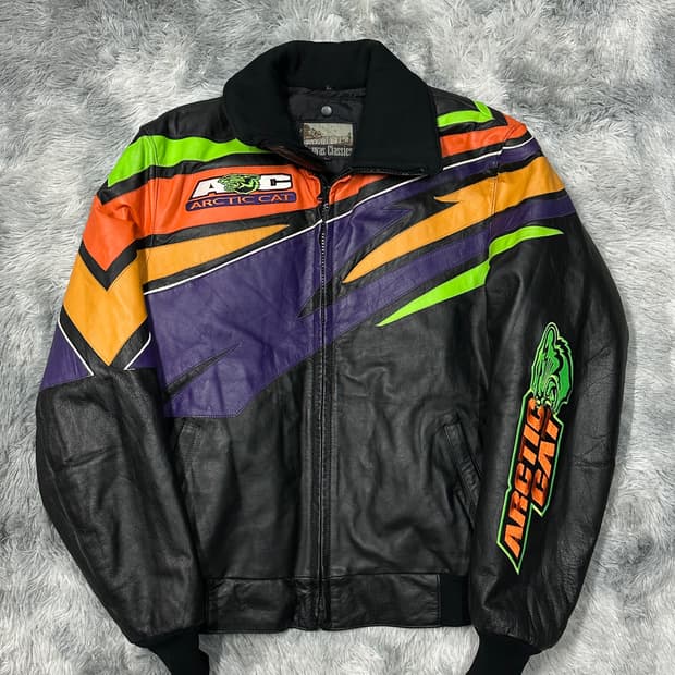 빈티지 아크틱캣 레이싱 가죽자켓 L