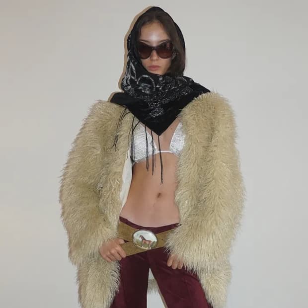 스컬프터 퍼 자켓 s/m