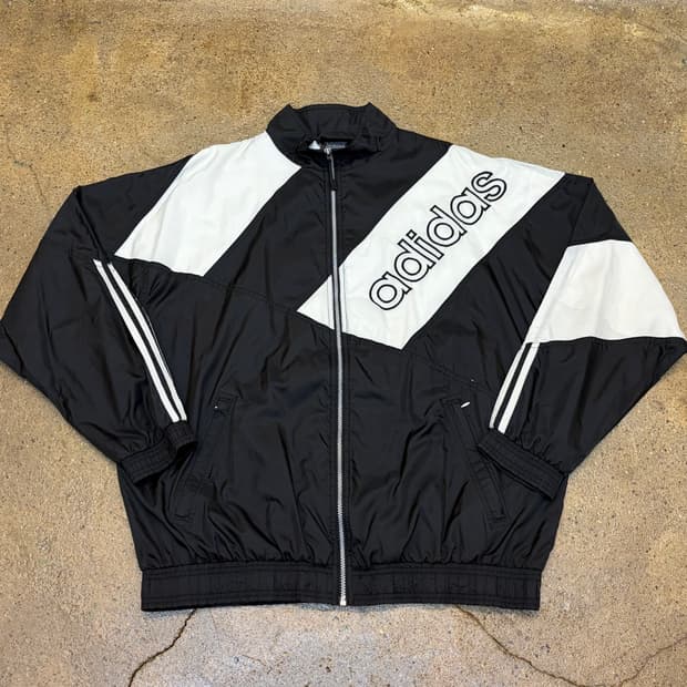 레어 90s USA 빈티지 아디다스 빅삼선 바람막이