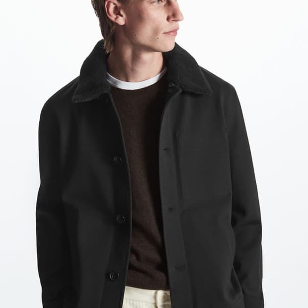 COS 디태처블 칼라 트윌 재킷 size L