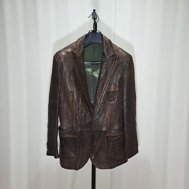 (택포) 인터메조 빈티지 크링클 양가죽 블레이저 100 B304