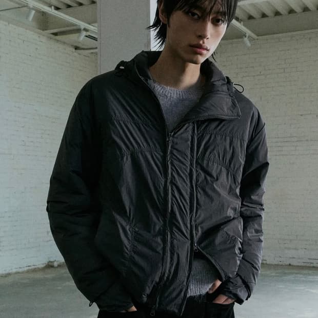 피인오 라이트 워머 패디드 쉘자켓 - 차콜