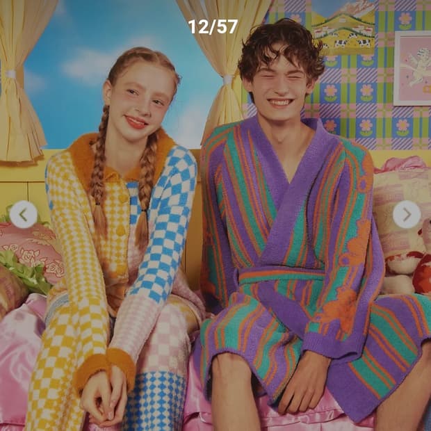 클로피(CLOMPPY) 베어 테리 로브 (보라/민트)