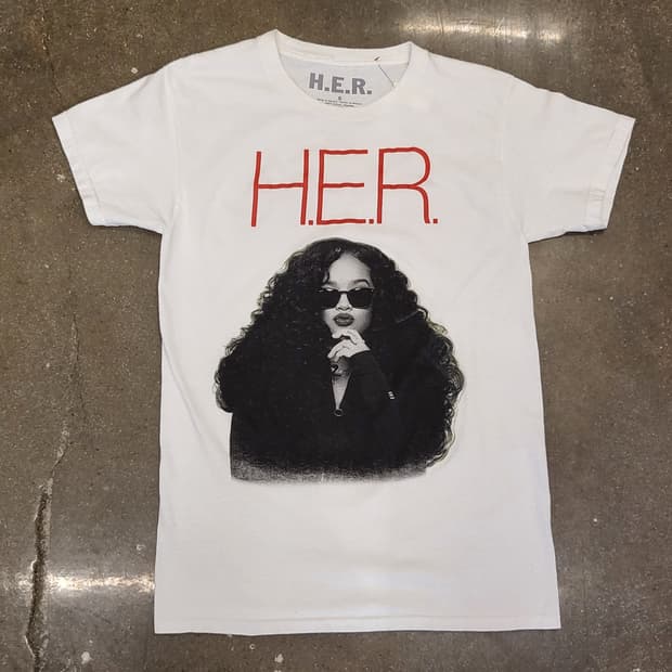 H.E.R. 반팔 티셔츠 화이트