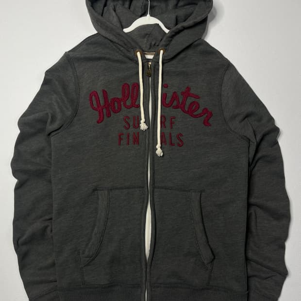 홀리스터 차콜 여성 후드집업