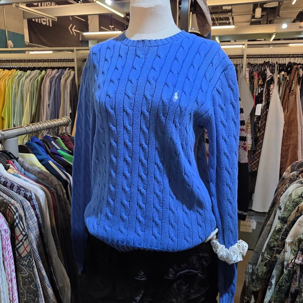 POLO 폴로 블루케이블니트