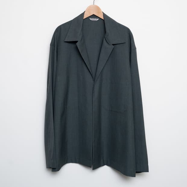 AURALEE 울 실크 트로피컬 셔츠 자켓