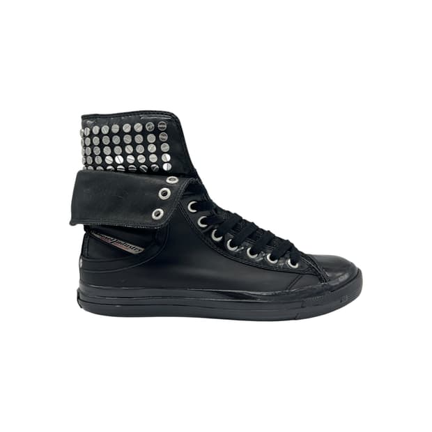 245 Vtg 디젤 마그네틱 트위스터 스니커즈 하이 블랙