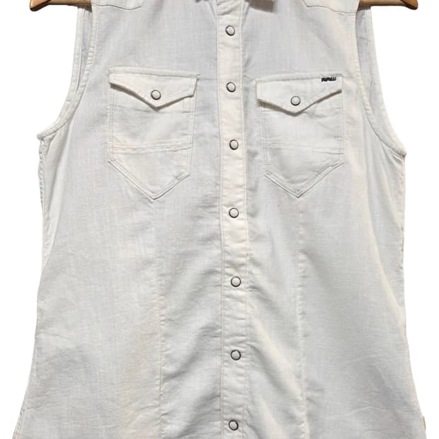 G-Star Raw 화이트 민소매 셔츠(XS/S/M)