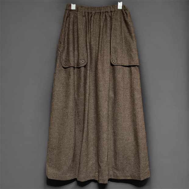 Plantation by issue miyake 울 스커트