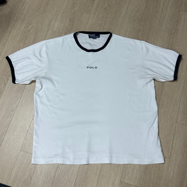 90s 싱글스티치 폴로 링거 티셔츠 (XL)