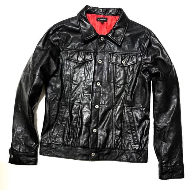 Somediff - 레더 트러커 자켓