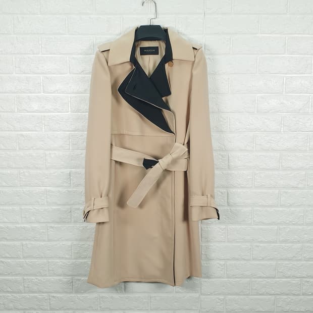 [55]모조에스핀 배색 트렌치 코트