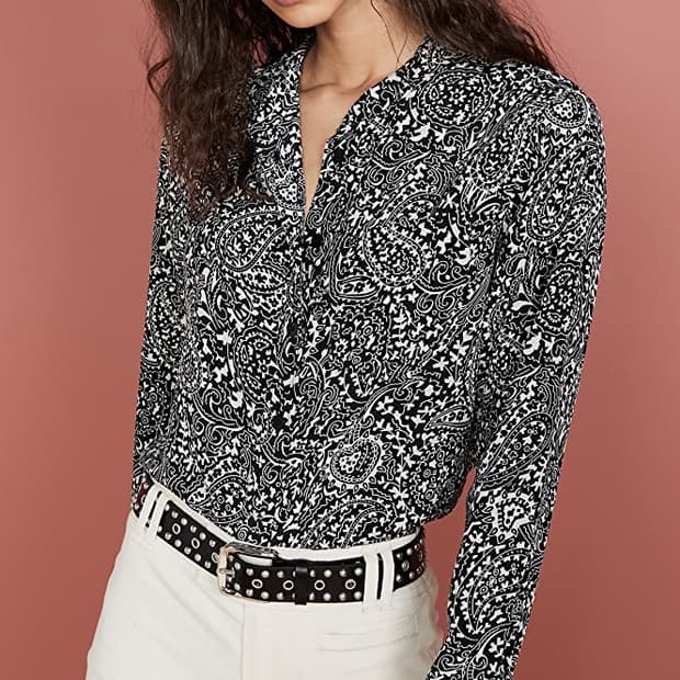 새상품 이자벨마랑 rusak 실크 블라우스 36