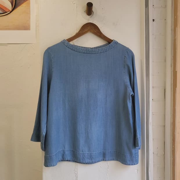 Muji 텐셀 데님 블라우스