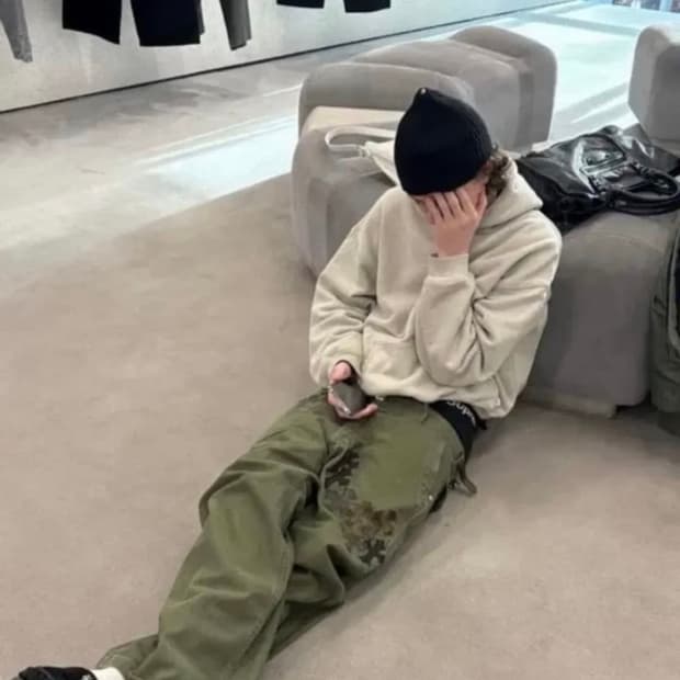 (L) 00s 빈티지 러셀 애슬레틱 아이보리 후드