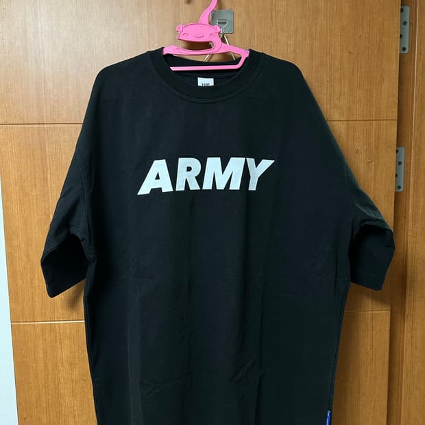 [Free] ARMY 보세 빅사이즈 티셔츠 블랙