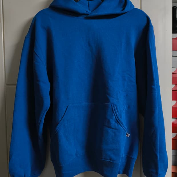 러셀 90s 블루 후드티 usa M