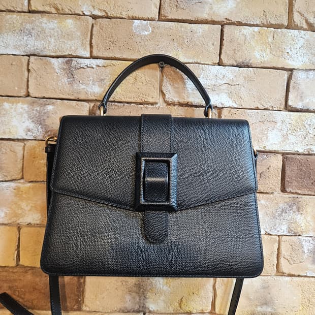 쿠론 블랙 토트백 겸 크로스백