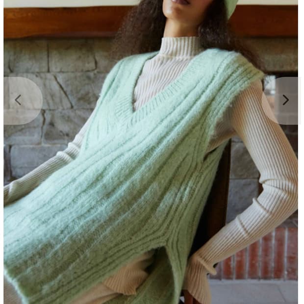 Rus vest knit mint green