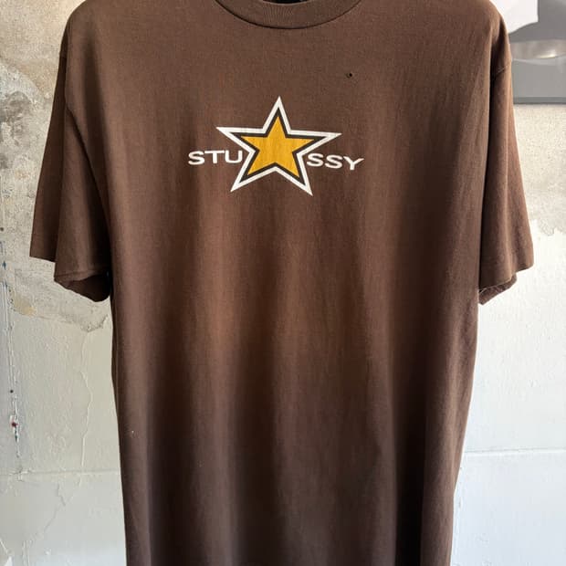 90s 스투시 스타 티셔츠