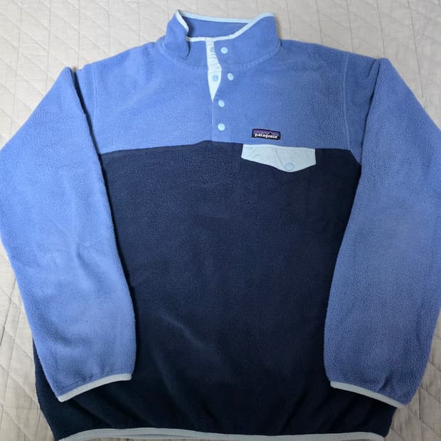 [L] 빈티지 파타고니아 신칠라 플리스 스냅 풀오버 마린블루