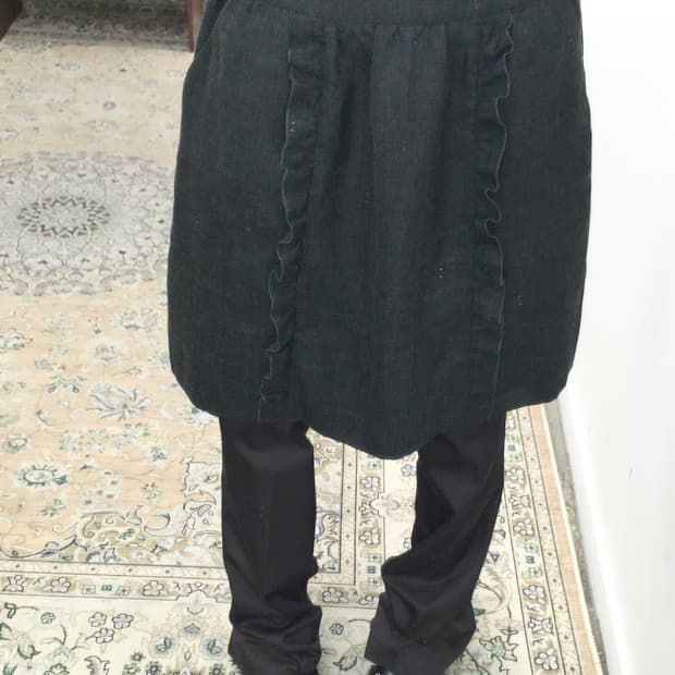 블랙 벌룬 스커트