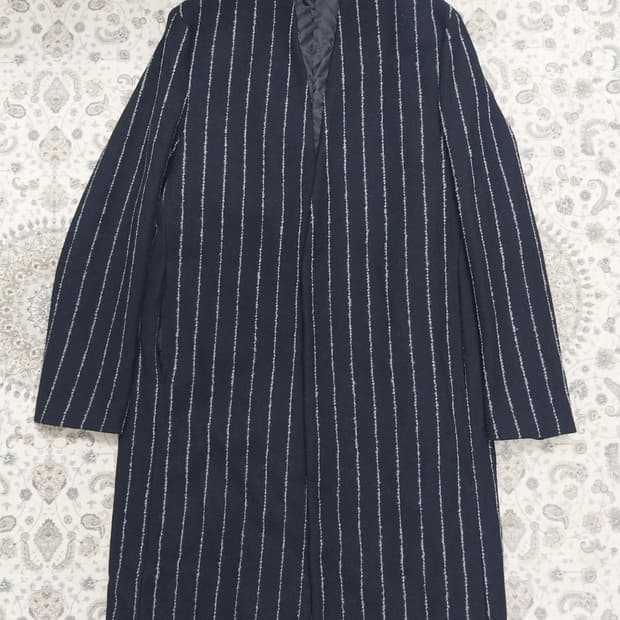 리버클래시 스트라이프 울 코트 110