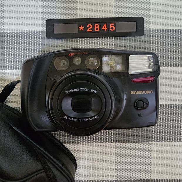 삼성캐녹스 퍼지줌 1050 필름카메라 파우치포함