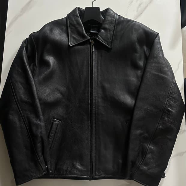 (급처) 한섬 클럽모나코 천연가죽 카우하이드 싱글 라이더 자켓팝니다