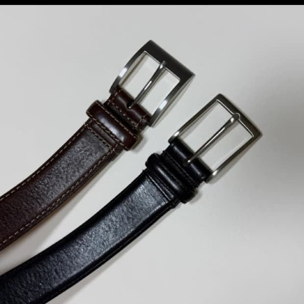 이탈리안 풀그레인 카우레더 벨트 38 블랙