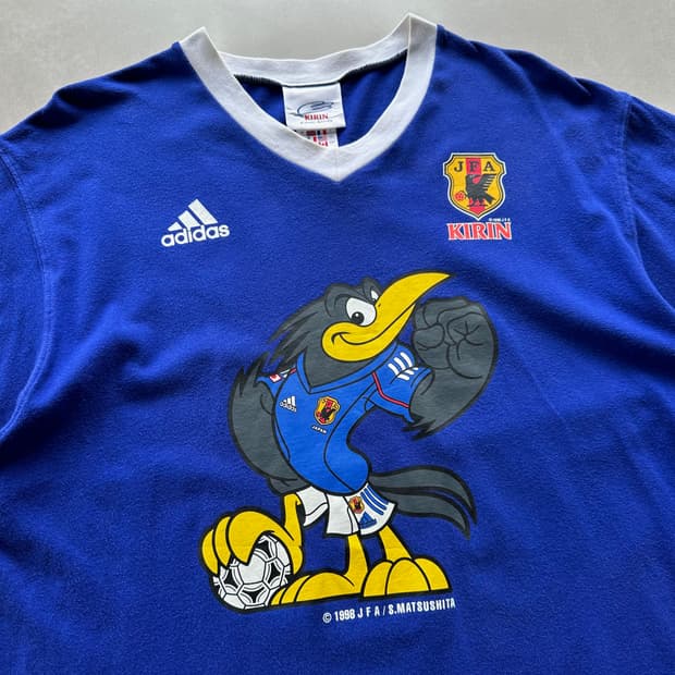 [L]아디다스 90s 일본 축구 국대 반팔 티셔츠