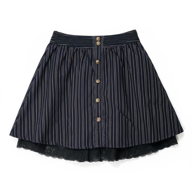재패니즈 빈티지 네이비 레이스 스커트 M (빈티지)
