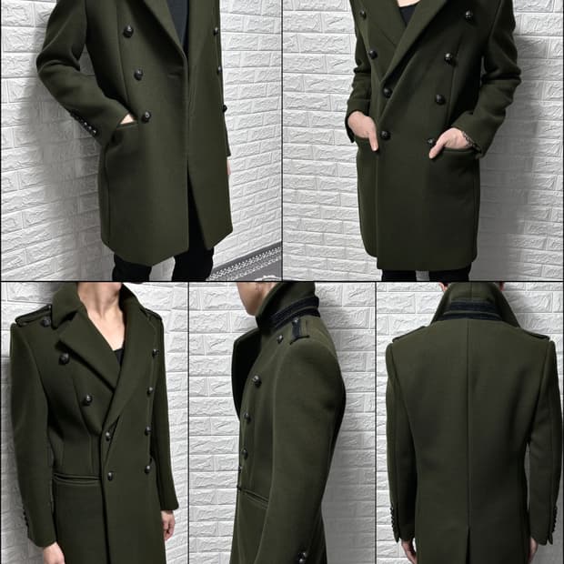 시스템 나폴레옹 더블 브레스티드 코트