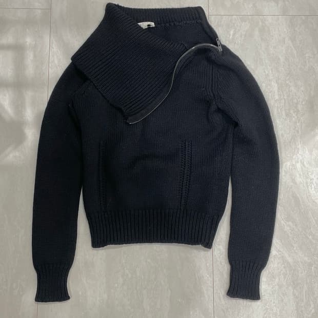 셀린 릭오웬스맛 사선 드레이프 반집업