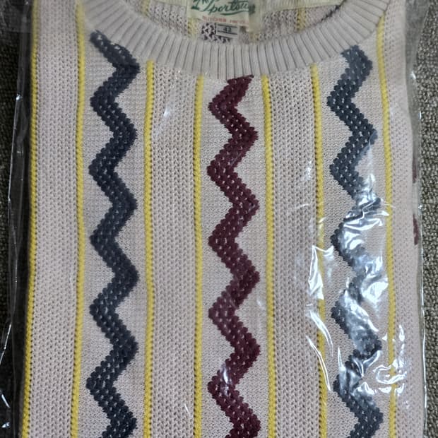 타임원클로딩 부처프로덕츠 패턴 서머니트 엣라코 엣라스트 니트42 새제품
