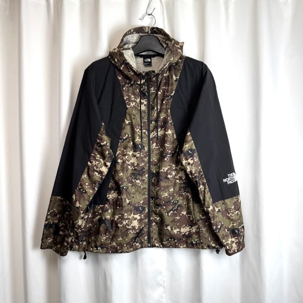노스페이스 디지털 카모 밀리터리 페릴 윈드 후드 바람막이 집업 자켓 XL