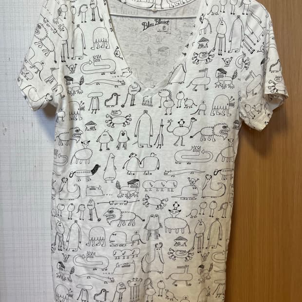 동물무늬 패턴 티셔츠