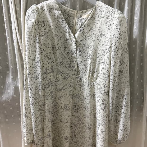 빈티지 도트 롱원피스