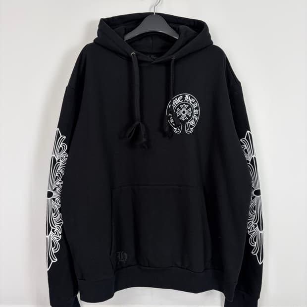 a292) 크롬하츠 플로랄 홀스슈 후드티