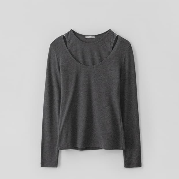Rrace 레이스 scoop layered t-shirt 새상품