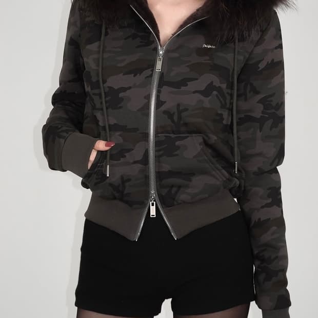 페일제이드 카모 울프죠 후드집업 1사이즈