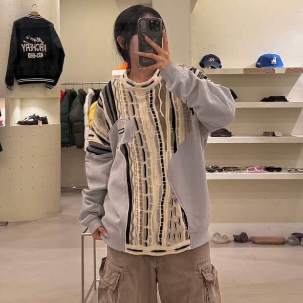 리복 케이블 믹스업 리메이크 스웻 셔츠 U874