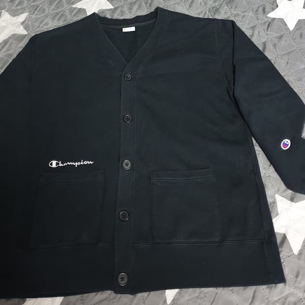 챔피온 재팬 아웃포켓 스웨트 가디건 블랙 (M)