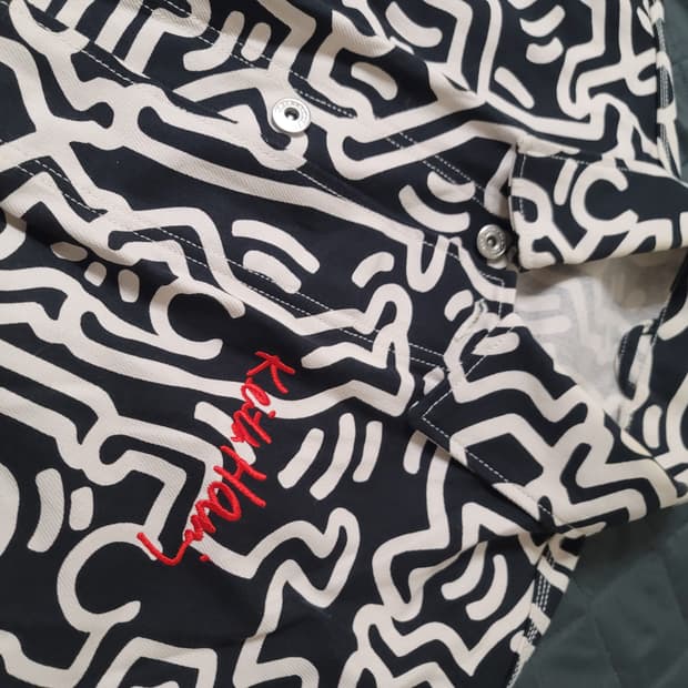 키스헤링 X h&m 오버핏 자켓 XL 110 115 XXL 패턴 hnm