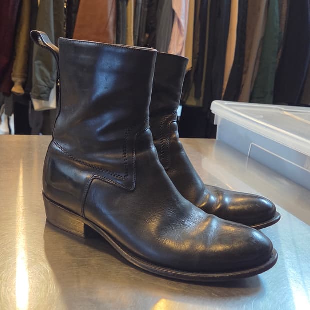 디올 옴므 07aw by 에디 슬리먼 사이드 zip 부츠 블랙 (41)