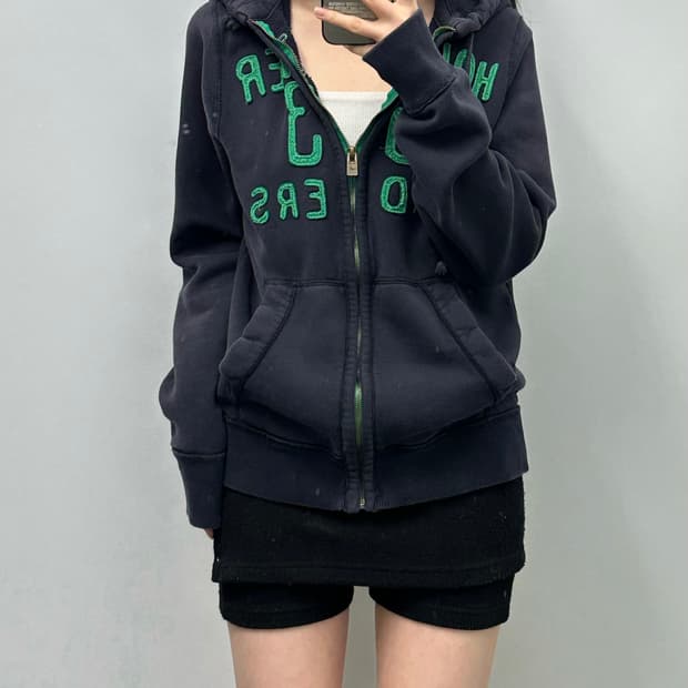 홀리스터 y2k 와투케 블랙 후드집업