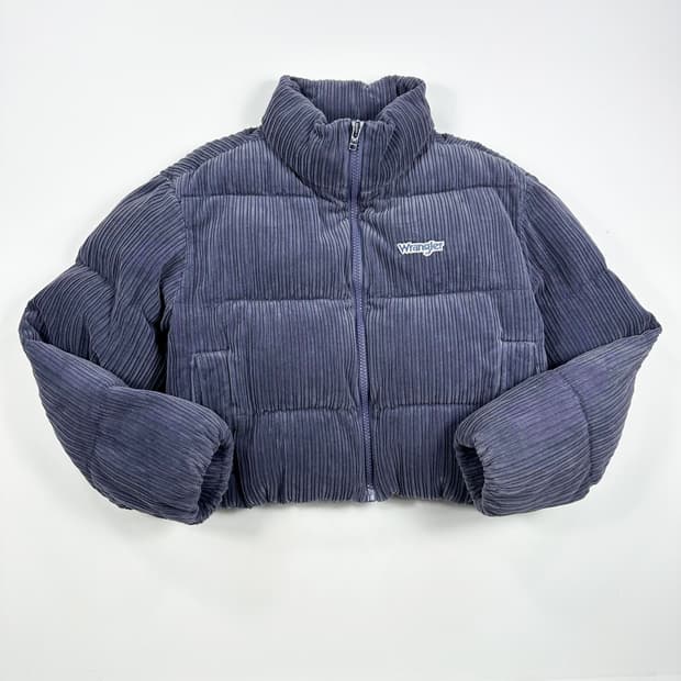 랭글러 여성 코듀로이 크롭 푸퍼 패딩 여성M