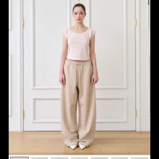 원스프링데이 루나 핀턱 와이드 팬츠