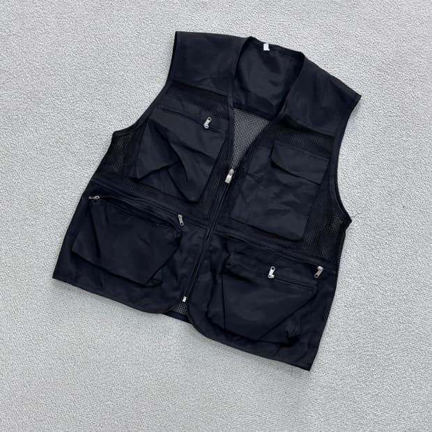 L 빈티지 남성 아웃도어 작업 조끼 0415E
